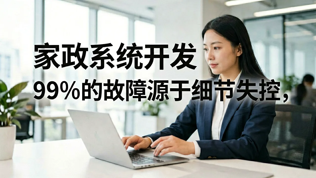 家政系统开发中，99%的故障源于细节失控